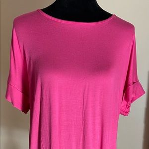 🎀 Madeline Hot Pink Top Cuff Sleeves Size Large